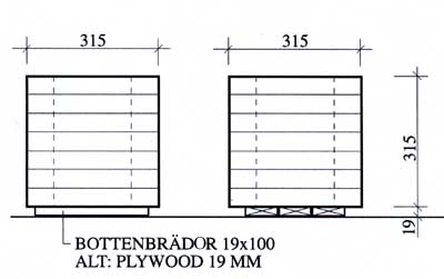 Av limträbalk som blivit över kan man göra många saker, till exempel blomlådor. Här är en kort beskrivning av en kvadratisk låda – en kub.