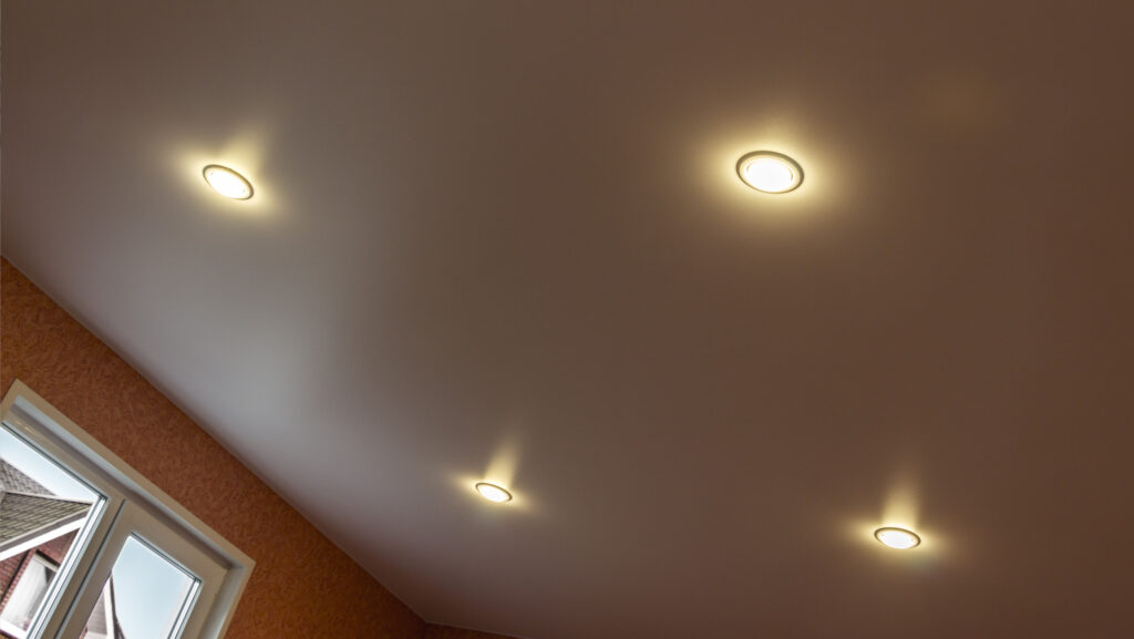 sänk innertaket sänka innertaket installera spotlights