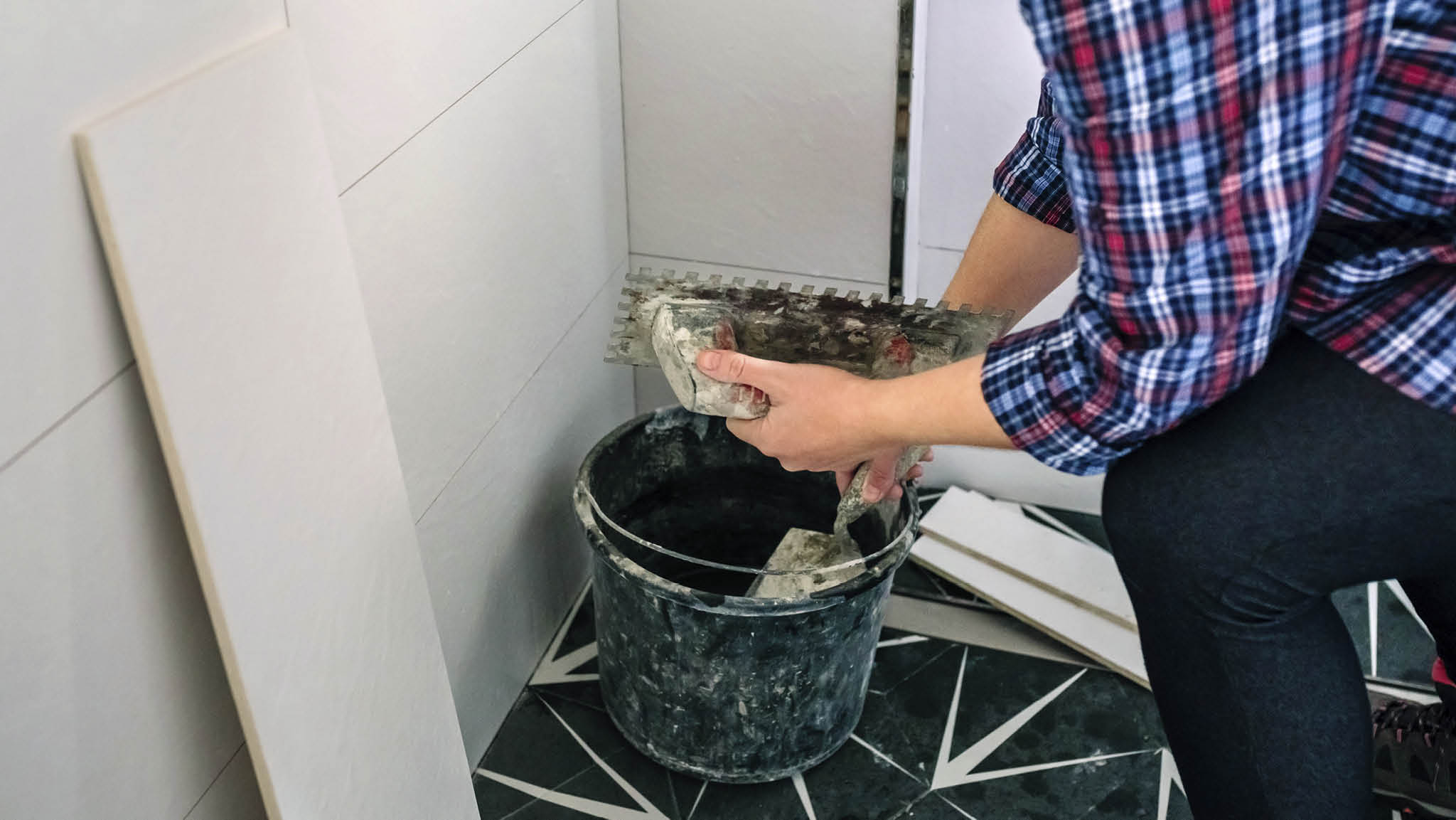 sätta kakel sätta kakelplattor