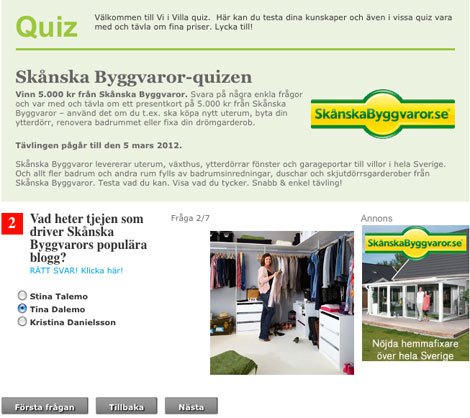 Nu har vi lanserat en ny avdelning på viivilla.se, quiz.