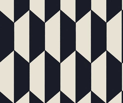 Bild: Cole & Son
 Mörkt och grafiskt ger djup och karaktär till hyllor och bord. Frontier är ett mönster som kommer…