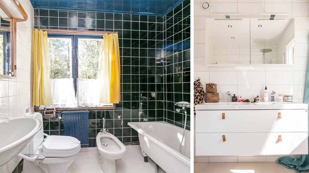 Renovering av badrummet var ett av de första renoveringsprojekten hemma hos familjen Roswall/Ekander. Se före- och efterbilderna på deras badrum här  – och få 5 smarta tips för badrumsrenoveringen.