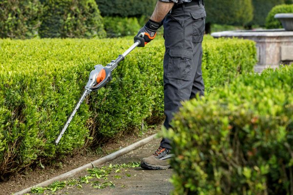 Med en stånghäcksax blir klippningen smidig och du fixar lätt både breda och höga häckar.