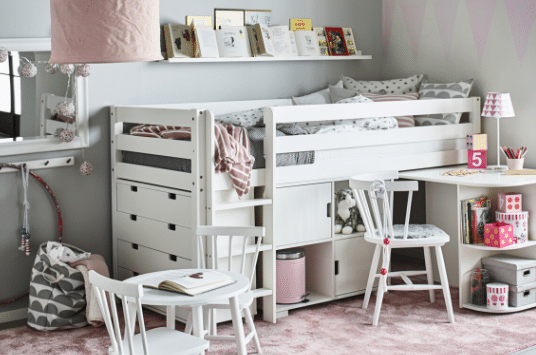 I ett barnrum måste det finnas plats för både lek och vila. Behöver du lite inspiration på hur du ska få till det? Här kommer 7 bra tips!