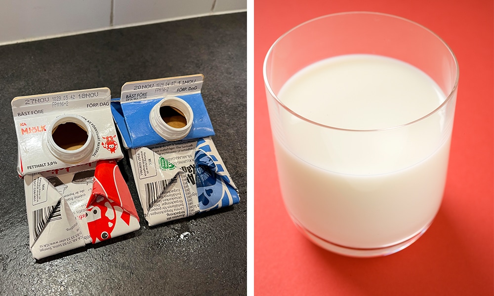 Trött på att de tomma mjölkkartongerna tar upp så mycket plats när det är dags att sortera dem? Här är smarta knepet!