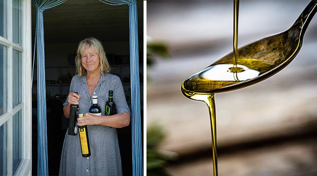Författaren Sanna Töringe reser Italien runt i jakt på fina olivoljor och skördar egna oliver i trädgården. Nu delar hon med sig av sin kunskap om det flytande guldet och hur man hittar rätt bland sorterna. 
 – Det är en myt att man inte kan steka i olivolja, säger hon.