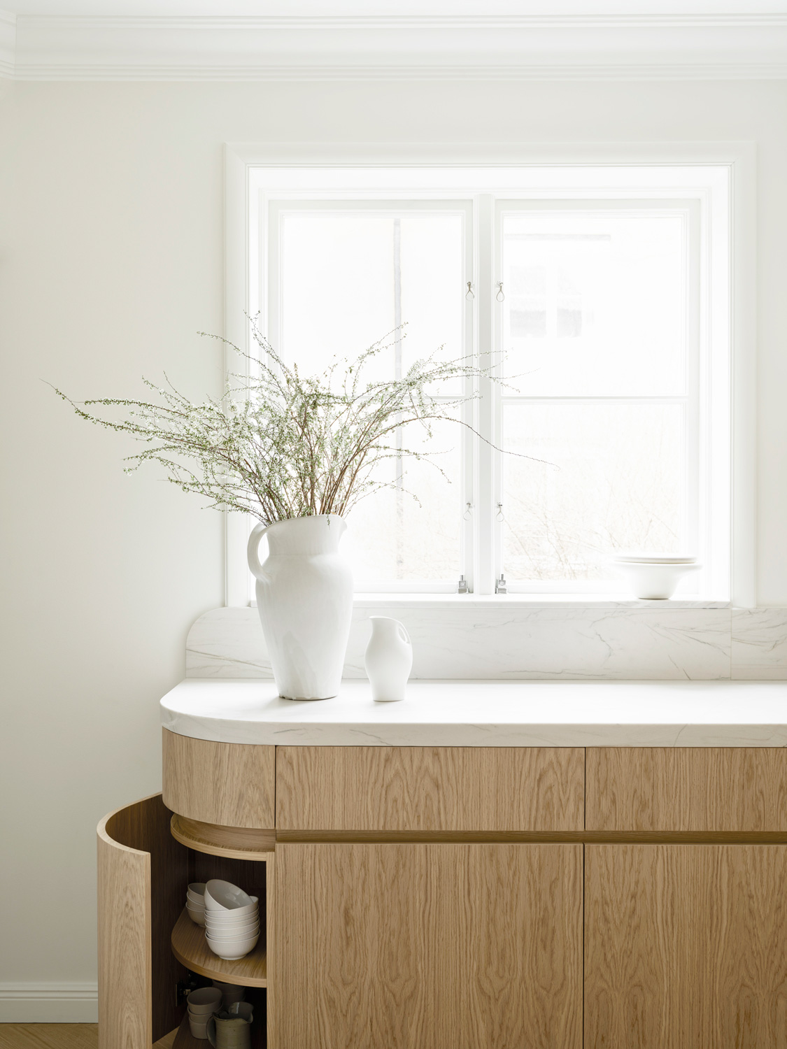 Runda skåpshörn från Nordiska Kök.