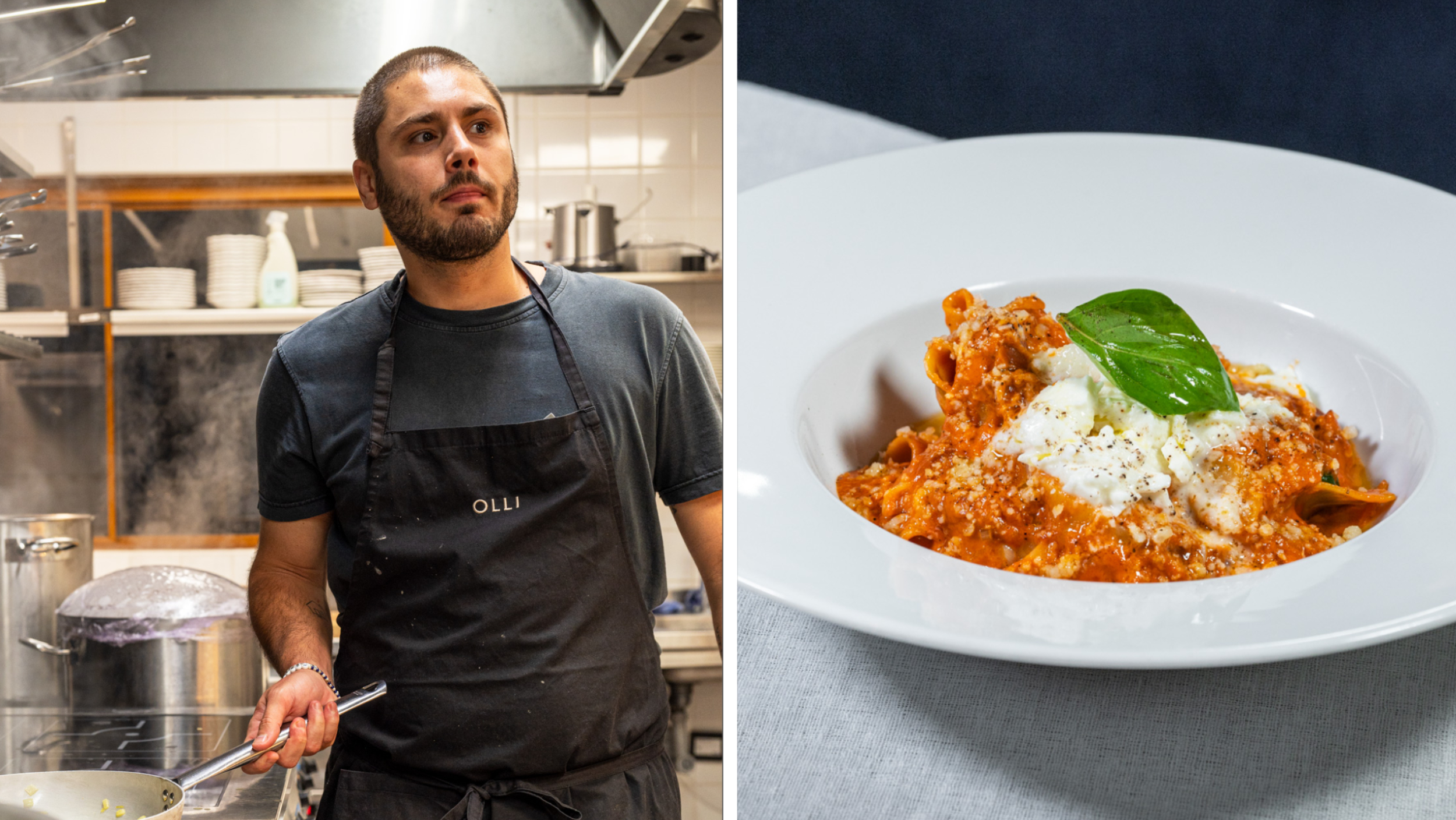 Som barn åt Oliver Ingrosso sin pappas bongostaia nästan varje dag. Testa den krämiga pastarätten med tomatsås, parmaskinka, mozzarella, vitt vin och grädde – här är receptet!