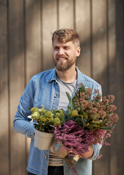 Anders Hedlund på Blomsterlandet.