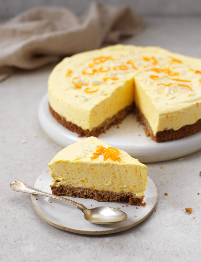 Fryst apelsincheesecake med pepparkaksbotten - Vi i Villa